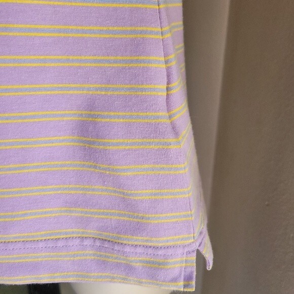 Nike Fit Dry Purple Striped Sleeveless Golf Tank Size Large - Picture 4 of 6